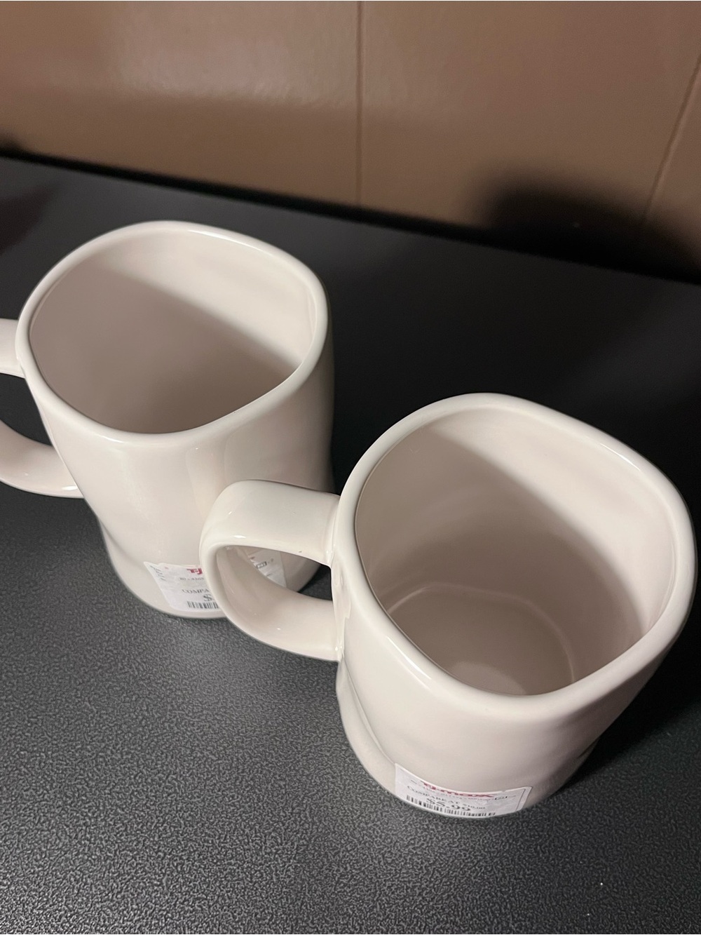 Rae Dunn SHINE White Ceramic Coffee Mug - Set of 2 - Picture 4 of 5